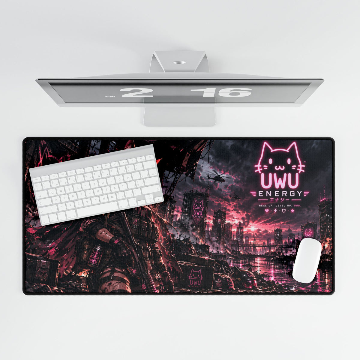 🖤 Mio Black "Guardian" UwU Energy Limited Edition — Large Gaming Mouse Pad