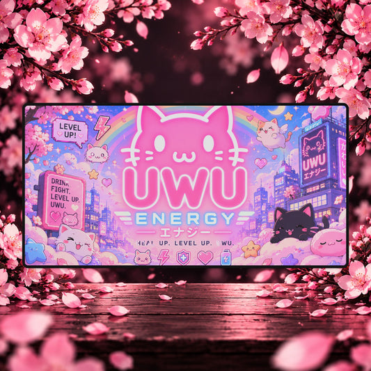 UWU Energy Ultra Kawaii Desk Mat — Large Gaming Mouse Pad