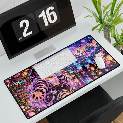 🌈 Pixel Rain : Mio — Large Gaming Mouse Pad