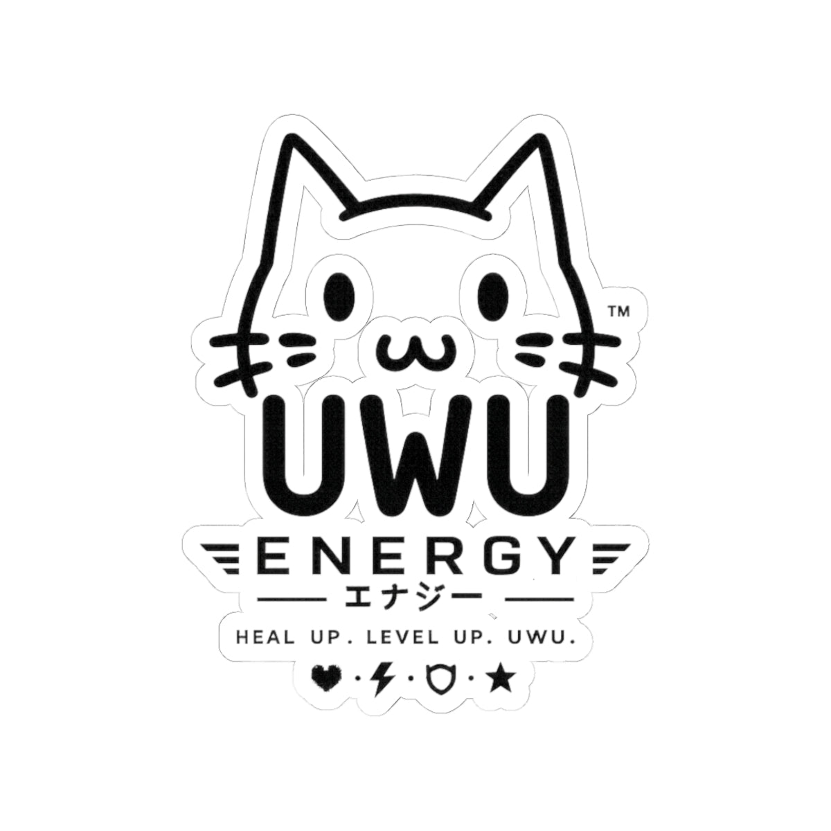 UWU Energy Mio Sticker —  Vinyl Decal (Heal Up, Level Up)
